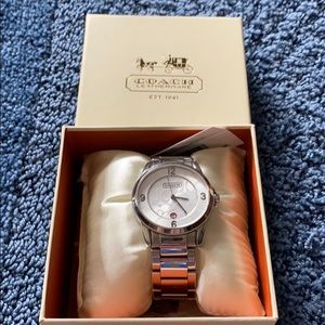 Men’s coach silver band watch